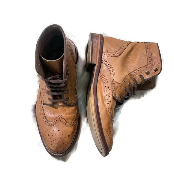 Restoration ‘Jaggar’ Brown Leather Wingtip Boots