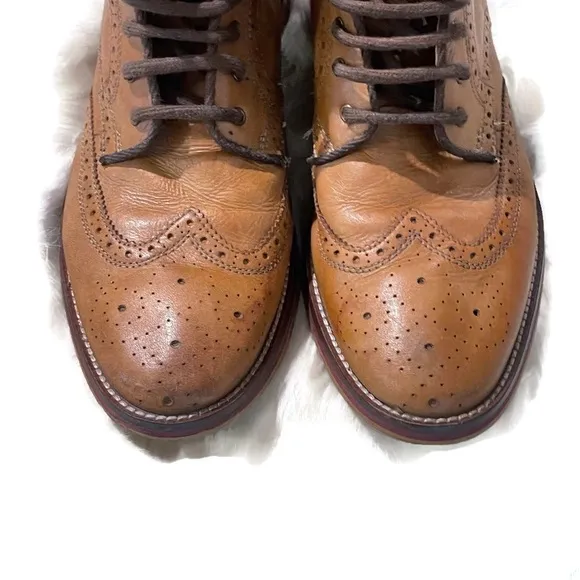 Restoration ‘Jaggar’ Brown Leather Wingtip Boots