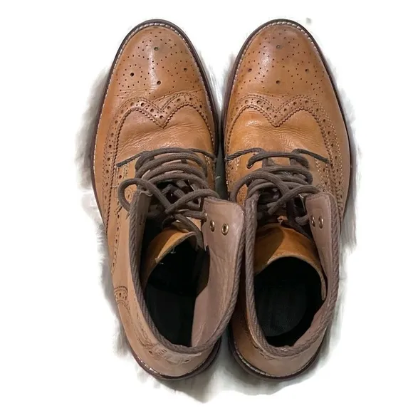Restoration ‘Jaggar’ Brown Leather Wingtip Boots