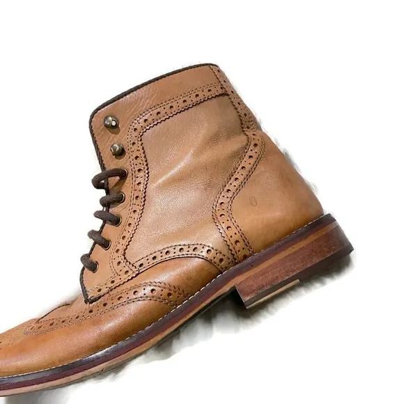 Restoration ‘Jaggar’ Brown Leather Wingtip Boots