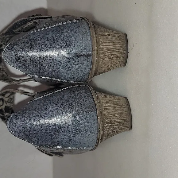 Rieker Antistress Mirjam 57 Gray Leather Mary Jane, 38