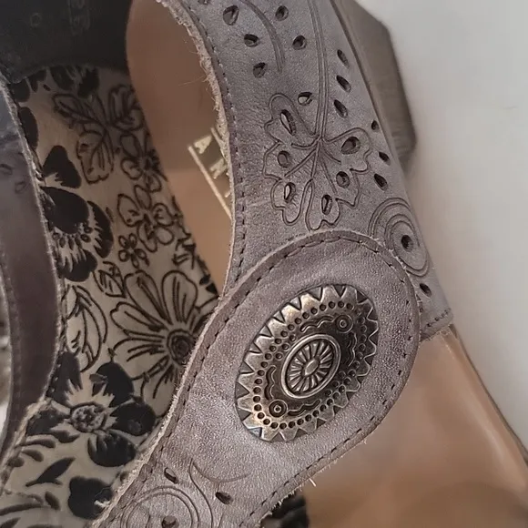 Rieker Antistress Mirjam 57 Gray Leather Mary Jane, 38