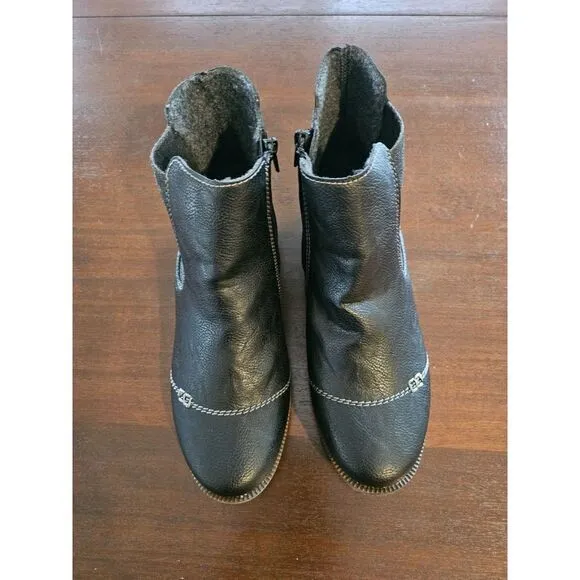 Rieker Black Slip-On Shoes‎ for Women Comfortable Size 41 USA 9 1/2