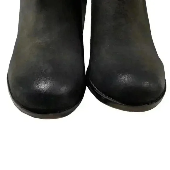 Roan By Bed Stu Boots Womens 11 Gray Lina Leather Double Zip Distressed NEW