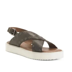 ROAN by BED/STU Gray Leather Hali Platform Sandals Womens Size 6