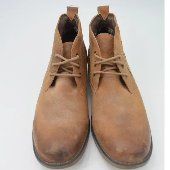 Roan Pharos Tan Leather Lace Up Chukka Boots Mens Size 8.5