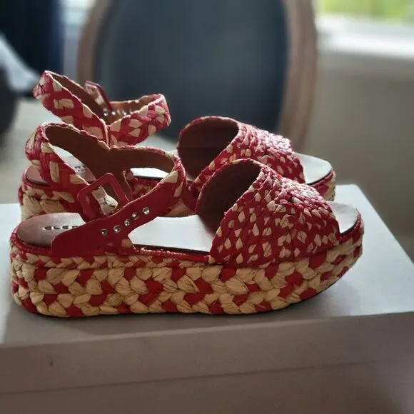 Robert Clergerie platform straw sandals 39.5