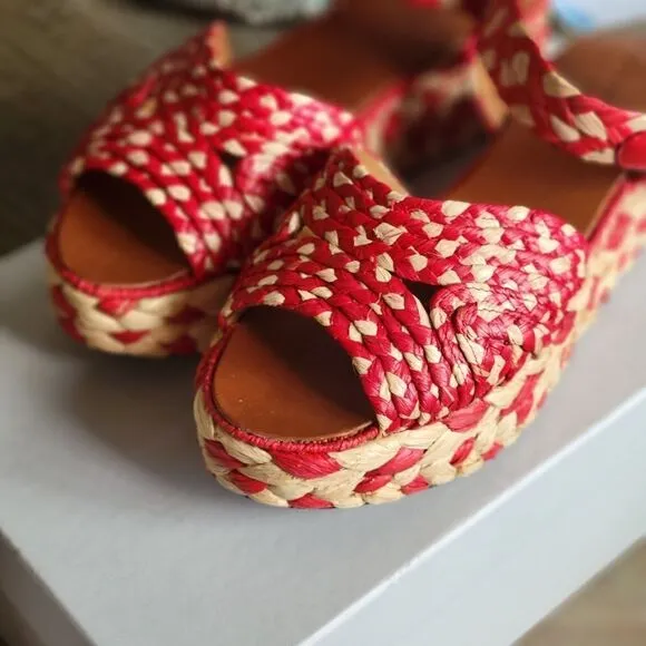 Robert Clergerie platform straw sandals 39.5