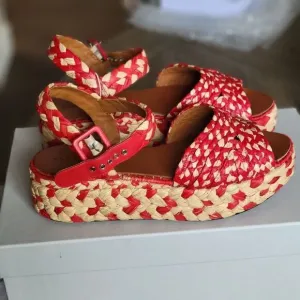Robert Clergerie platform straw sandals 39.5