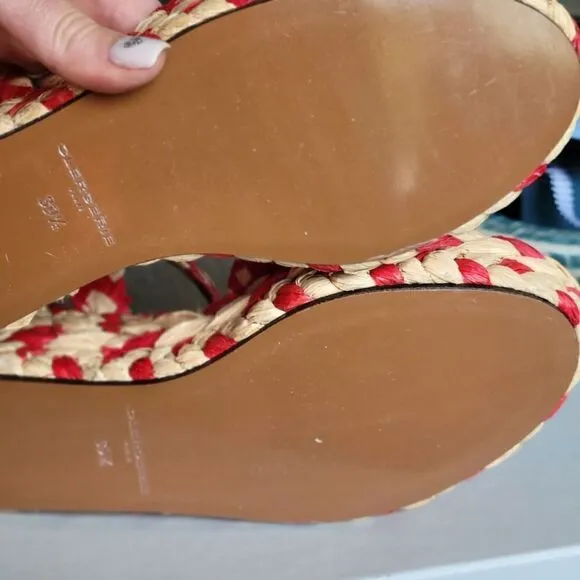 Robert Clergerie platform straw sandals 39.5