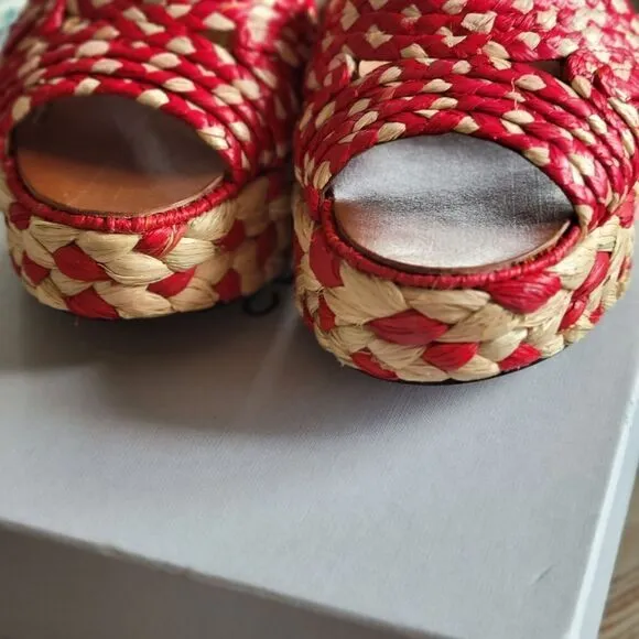 Robert Clergerie platform straw sandals 39.5