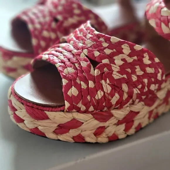 Robert Clergerie platform straw sandals 39.5