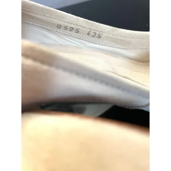 Roberto Del Carlo Panna Off White Suede Peep Toe Heels Women’s Shoes 40.5/10.5 M
