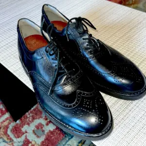 Rockport Men’s Size 10 Dresports Black Wingtip, new