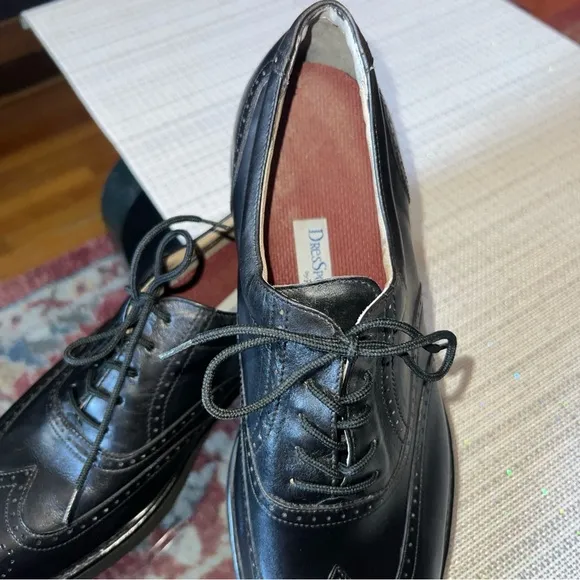 Rockport Men’s Size 10 Dresports Black Wingtip, new