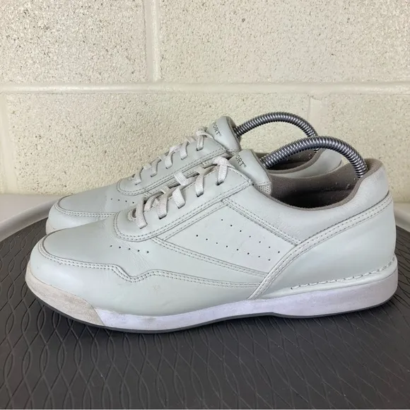 Rockport ProWalker White Leather Flats Women Size 9M Casual Shoes