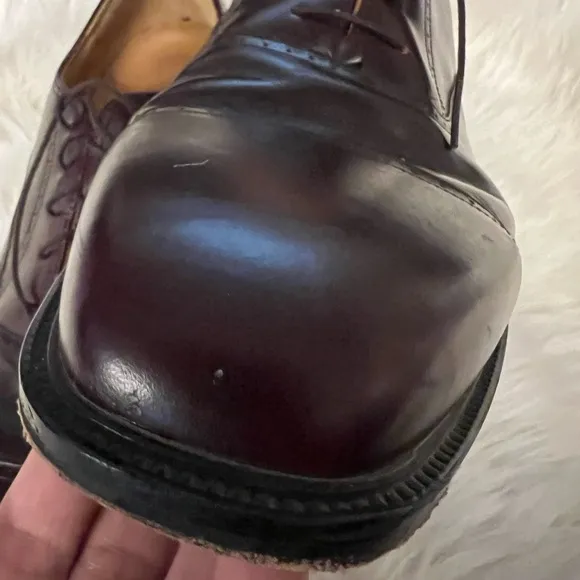 Rockport Size 16 M Dark Brown Lace Up Cap Toe Dress Shoes
