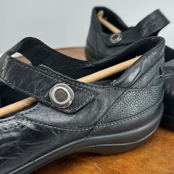 Romika Shoes Wm 41 (10) Cassie Black Leather Mary Jane Comfort Loafers