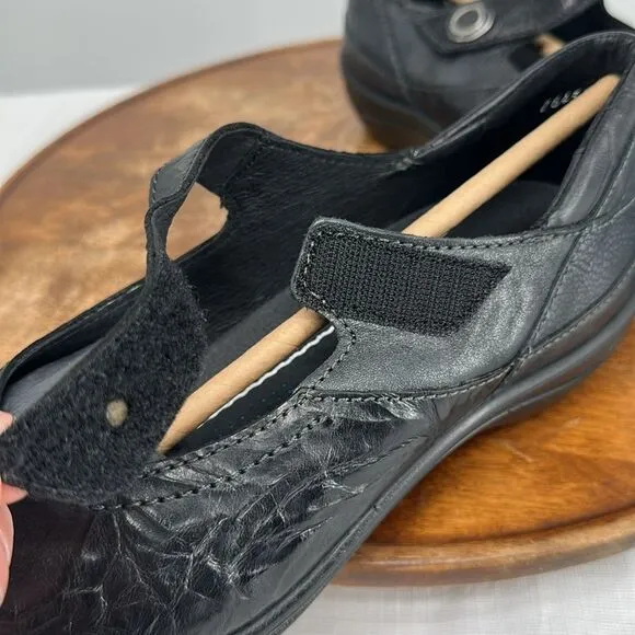Romika Shoes Wm 41 (10) Cassie Black Leather Mary Jane Comfort Loafers