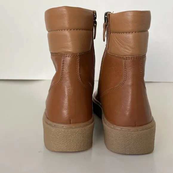 Roolee just wandering leather lace up platform boots 7 NEW