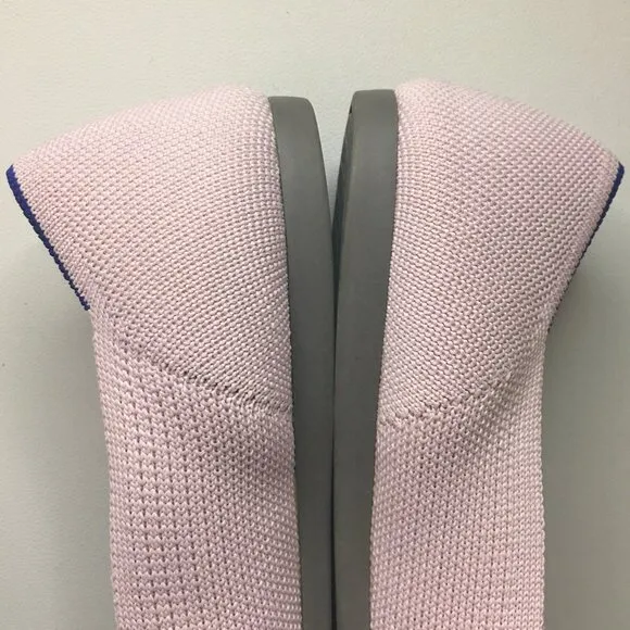 ROTHY'S &quot;The Point II&quot; Petal Pink Knit Fabric Slip On Ballet Flats - 8 1/2