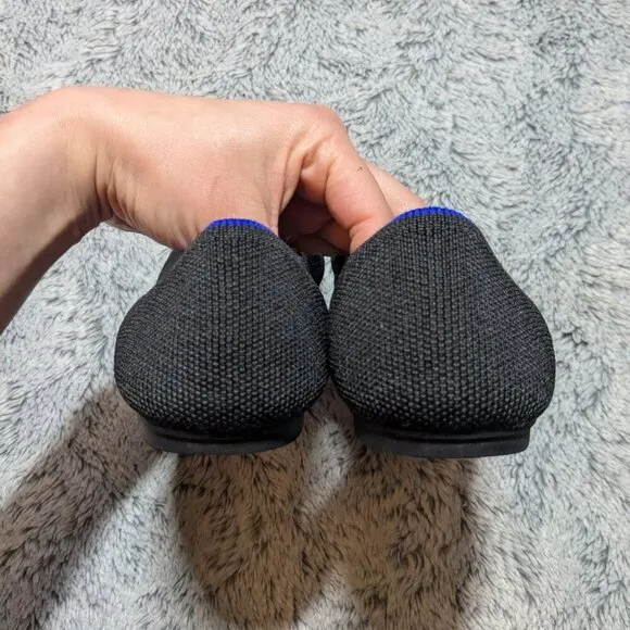 Rothy's Black Flat Round Knit Washable Flats Ballet Size 8