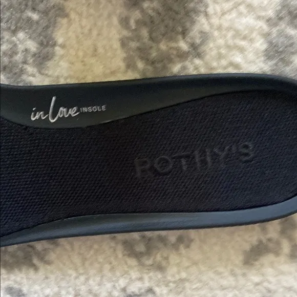 Rothy's Black The Point Mary Jane Ballet Flats size 9