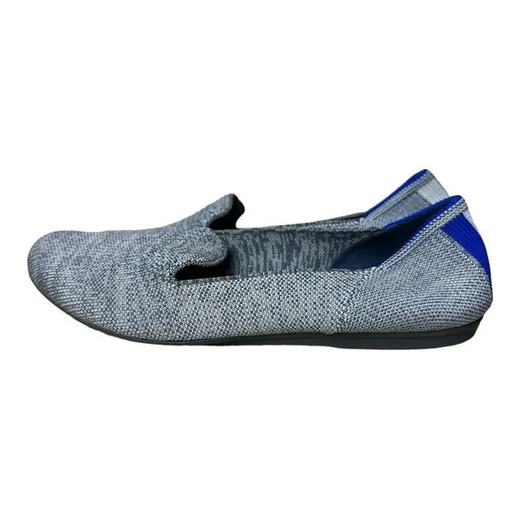 Rothy's Blue Melange Knit Flat Loafers Shoes Women's Size 8.5 Heel .25&quot;