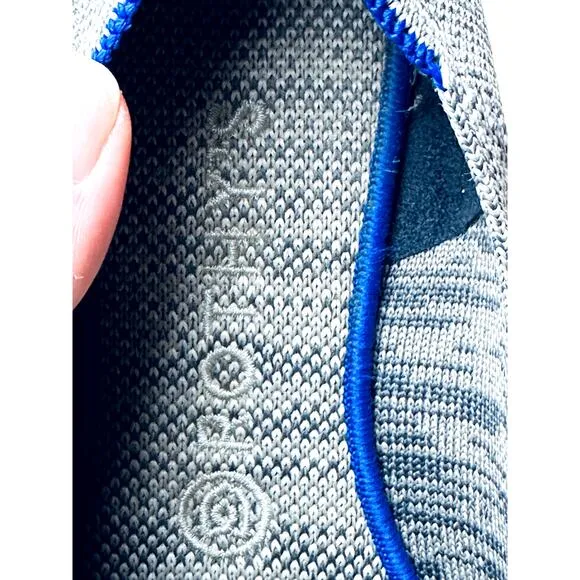 Rothy's Blue Melange Knit Flat Loafers Shoes Women's Size 8.5 Heel .25&quot;