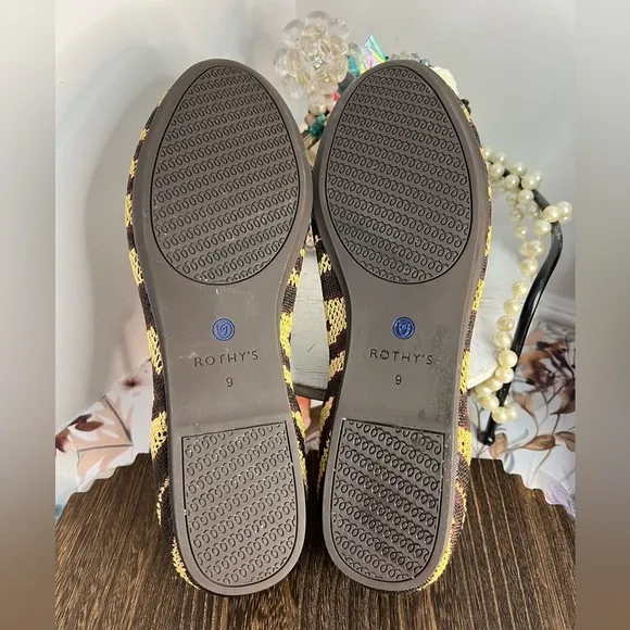 Rothy's Chai Zebra Loafers 9