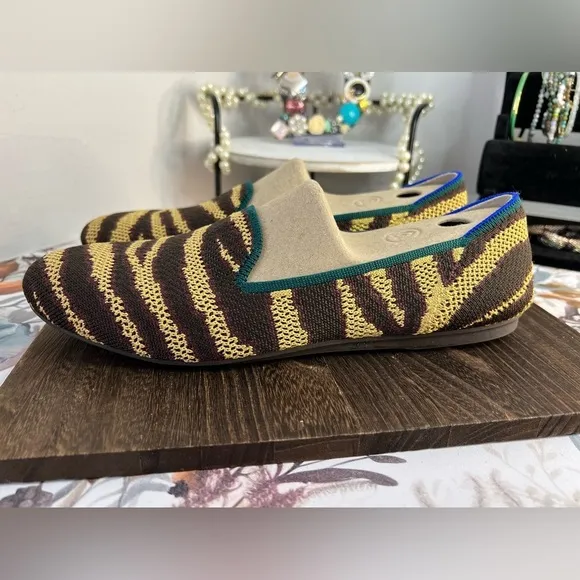 Rothy's Chai Zebra Loafers 9