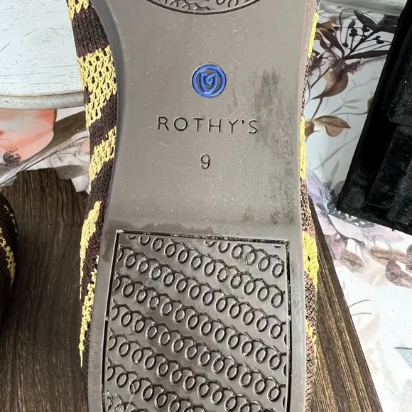 Rothy's Chai Zebra Loafers 9