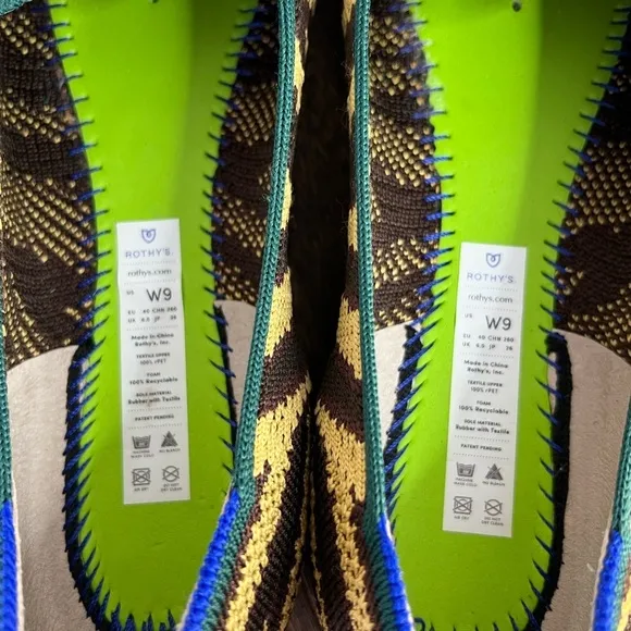 Rothy's Chai Zebra Loafers 9