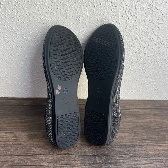 Rothy’s Granite Heather Grey Round Toe Flats‎ Shoes Womens Size 8.5