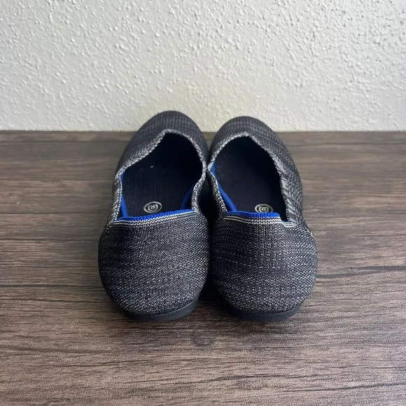 Rothy’s Granite Heather Grey Round Toe Flats‎ Shoes Womens Size 8.5