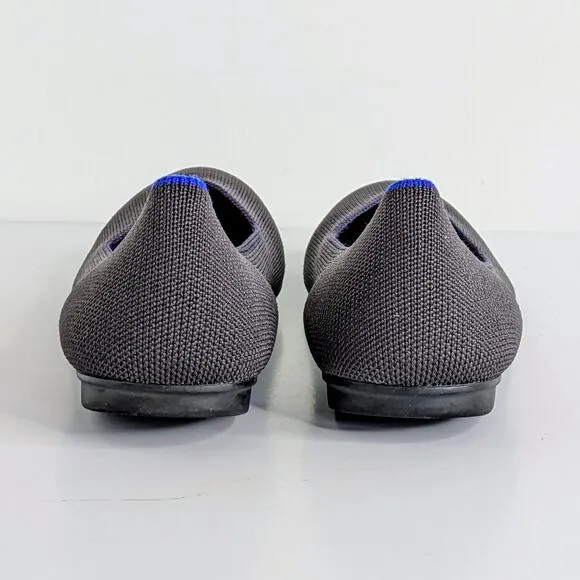 Rothy's Shoes The Flat Round Toe Women 8 Gray Grey Ballet Slip On Washable Flats