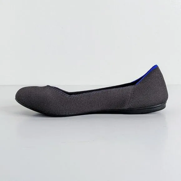 Rothy's Shoes The Flat Round Toe Women 8 Gray Grey Ballet Slip On Washable Flats