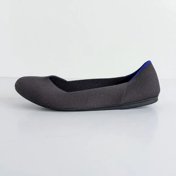Rothy's Shoes The Flat Round Toe Women 8 Gray Grey Ballet Slip On Washable Flats