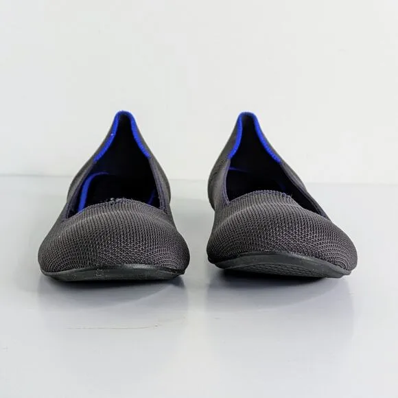 Rothy's Shoes The Flat Round Toe Women 8 Gray Grey Ballet Slip On Washable Flats