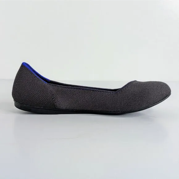 Rothy's Shoes The Flat Round Toe Women 8 Gray Grey Ballet Slip On Washable Flats