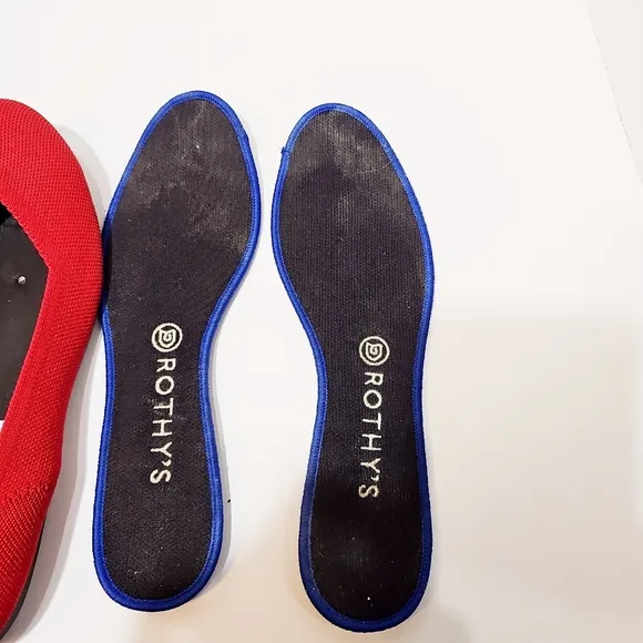 Rothy's The Flat red fabric round toe slip on ballet flats size 10