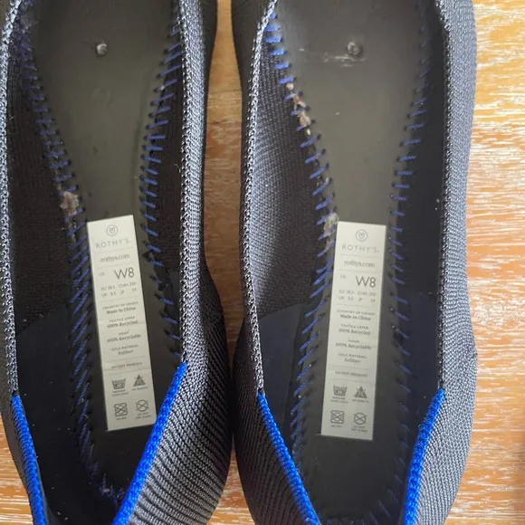 Rothy’s The Point Black Flats Women’s SZ 8