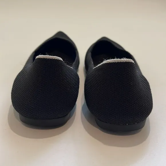 Rothy’s The Point Black White Halo Ballet Flats Shoes