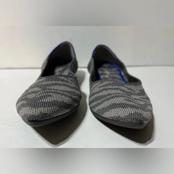 Rothy’s The Point Flats Ballet Zebra Animal Print Women’s size 8 Slip-On Shoes