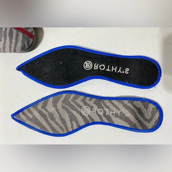 Rothy’s The Point Flats Ballet Zebra Animal Print Women’s size 8 Slip-On Shoes