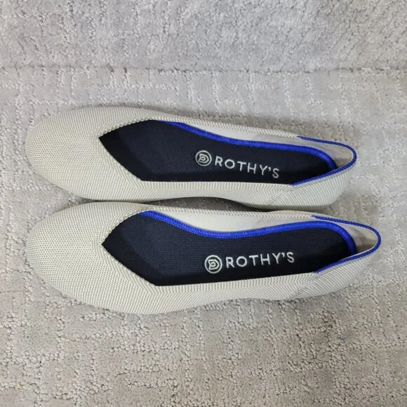 Rothy’s The Point Women's Size 11 Flax Birdseye Slip On Ballet Flats Shoes