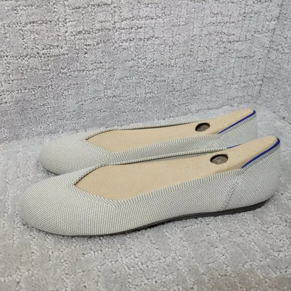 Rothy’s The Point Women's Size 11 Flax Birdseye Slip On Ballet Flats Shoes