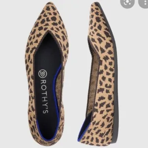 Rothy's Women Leopard Animal Print The Pointed toe flats ballet shoes sz 9.5