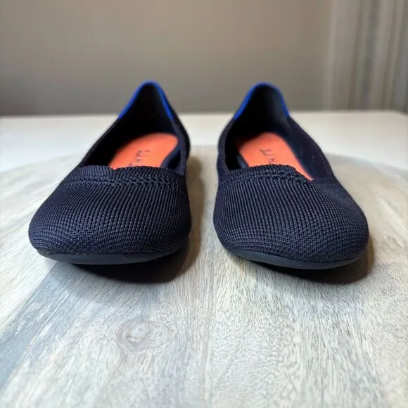 Rothy’s‎ Women's Navy Blue Honeycomb Luxury Ballet Flats US Size 8