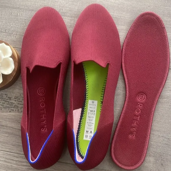 Rothy's Women's size 11.5 Red cinnamon woman's flat Loafers